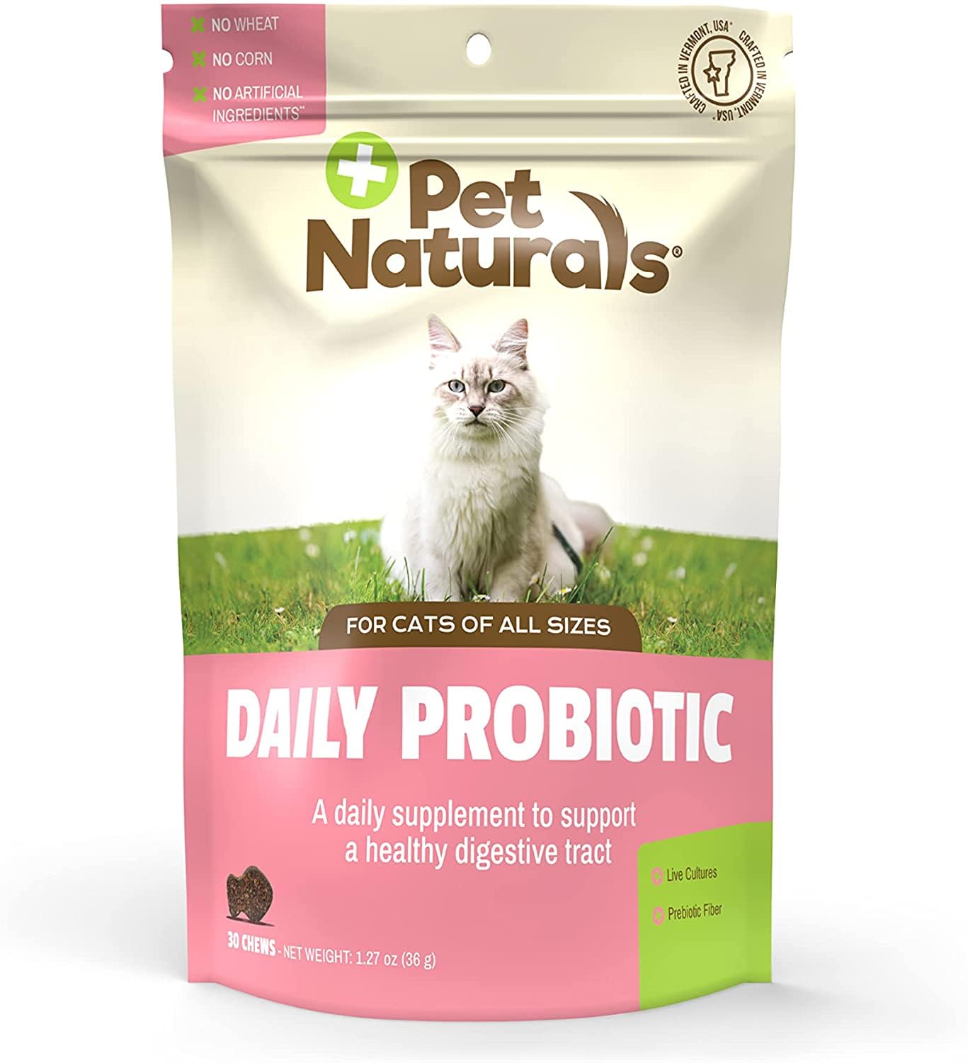 PET NATURALS probiotico diario para gatos 30 tabletas masticables