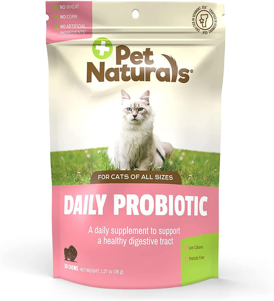 PET NATURALS probiotico diario para gatos 30 tabletas masticables