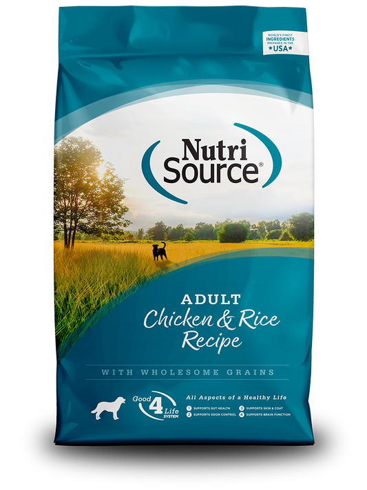 NUTRI SOURCE adulto (pollo & arroz) 26LBS