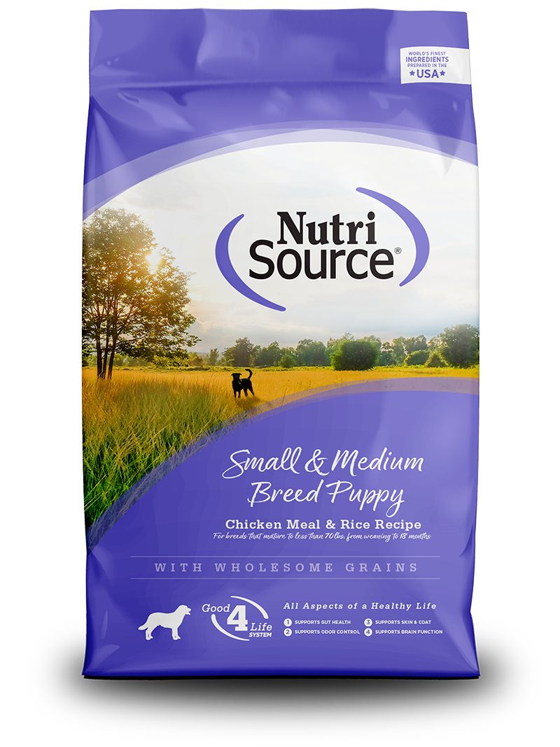 NUTRI SOURCE cachorro raza pequeña y mediana 26LBS