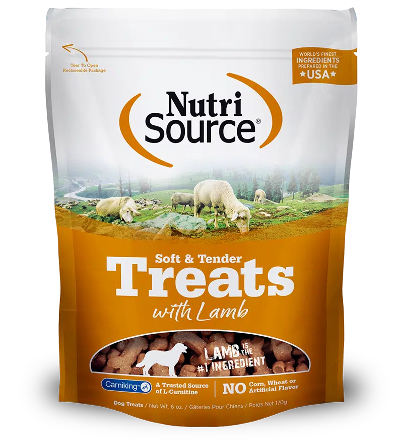 NUTRI SOURCE soft & tender treats with lamb 6 OZ.