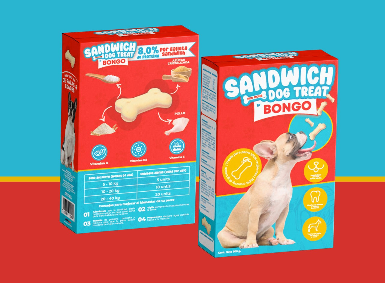 BONGO SANDWICH | PREMIOS PARA PERROS para todas las razas y edades 300gr
