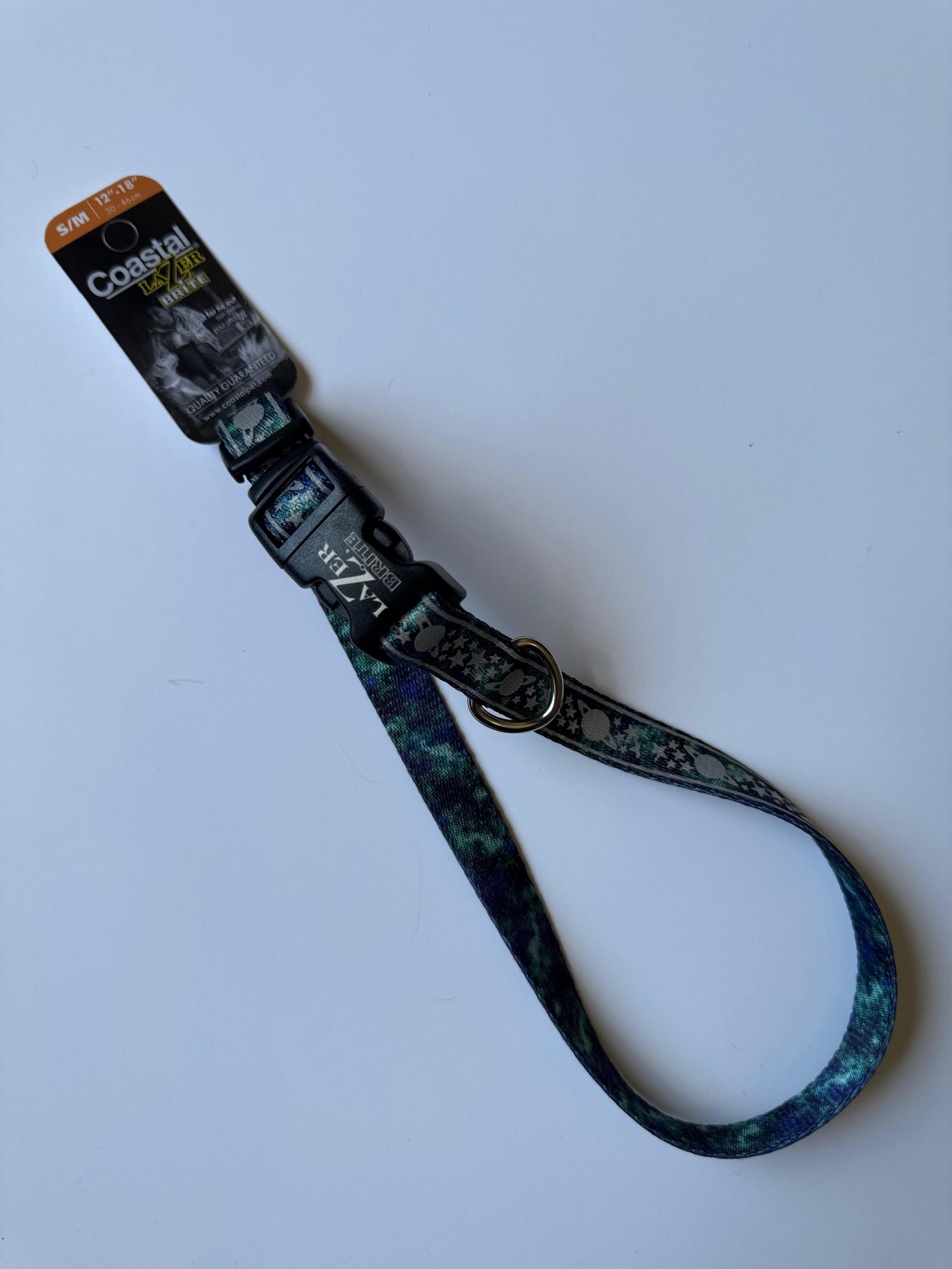 COLLAR LAZER REFLECTIVO 5/8”- AZUL DE GALAXIA