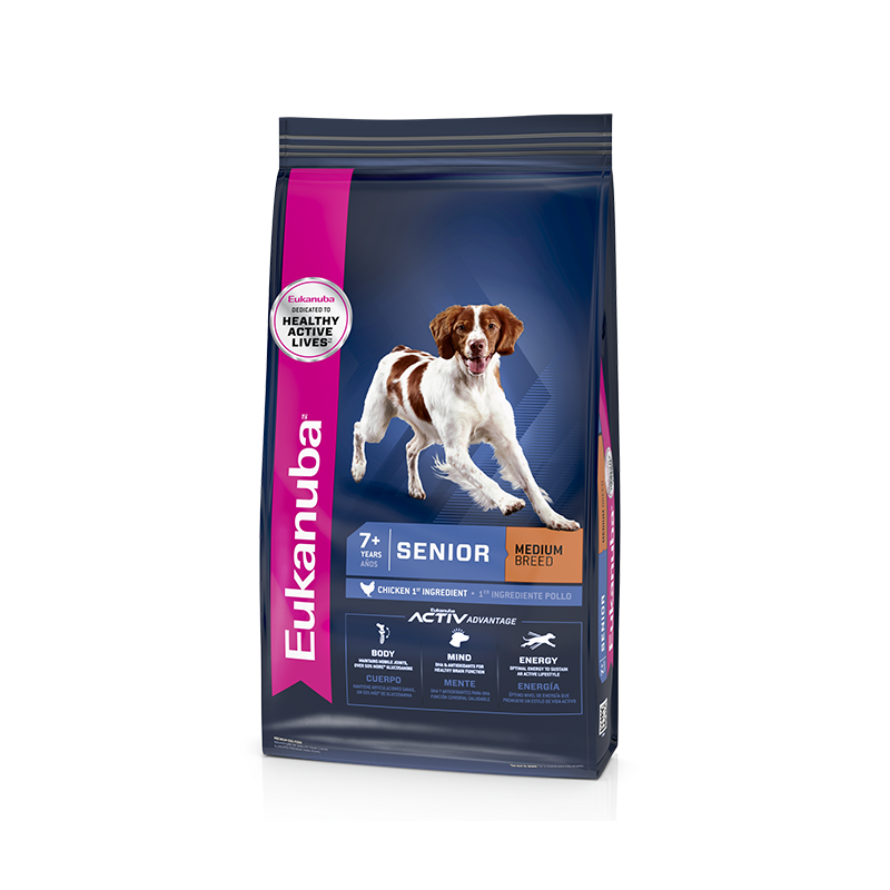 EUKANUBA adulto senior 7+ raza mediana 3.0KG
