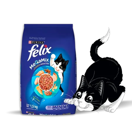 PURINA FELIX adulto -todas las razas- MEGAMIX 1.5KG