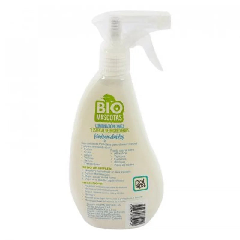 PET SPA | BIOMASCOTAS REMOVEDOR DE OLORES Y MANCHAS 180ML