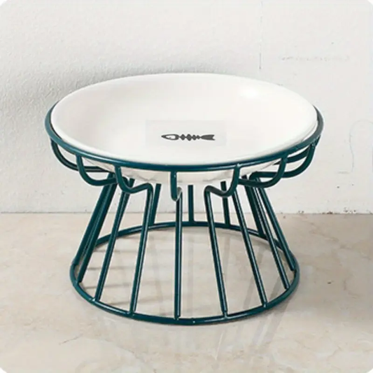 PLATO ELEVADO DE CERAMICA para mascotas