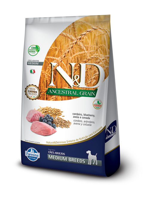 N&D FARMINA granos ancestrales adulto razas medianas -CORDERO- 10.1KG