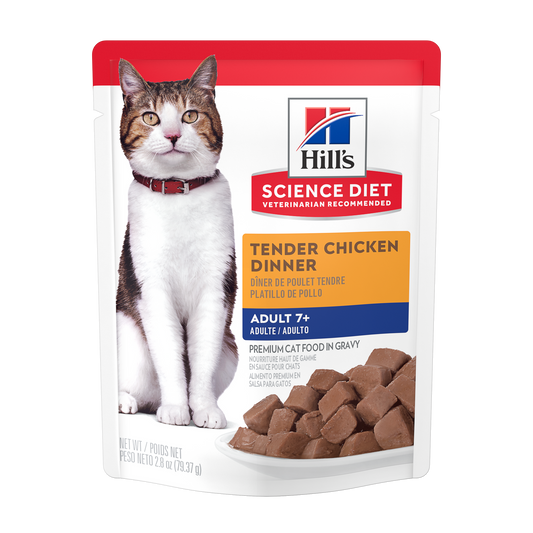HILL's science diet Tender Chicken Dinner  -alimento húmedo gato senior 7+- 2.8 OZ
