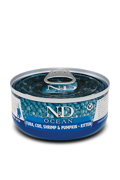 N&D Ocean Tuna, Cod, Shrimp & Pumpkin - alimento húmedo - gatitos - 70.0 Gr