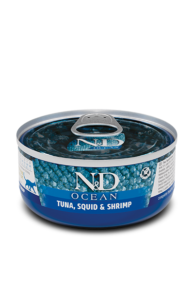 N&D Ocean Tuna, Squid & Shrimp - alimento húmedo - gato adulto - 70.0 Gr