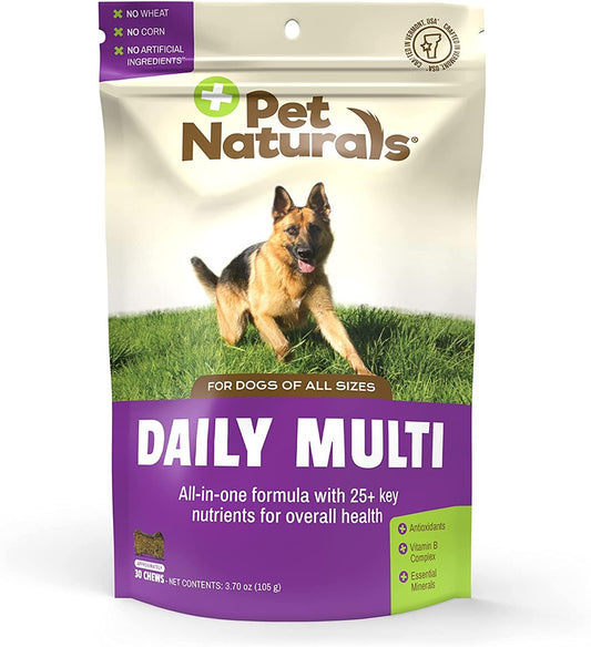 PET NATURALS multivitaminico diario para perros 30 tabletas masticables