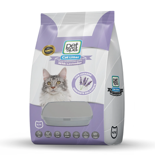 ARENA SANITARIA para gatos | PET SPA LAVANDA 4.7KG