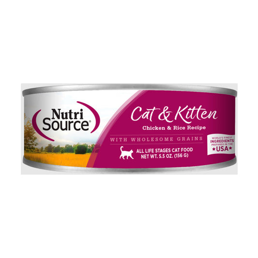 NUTRI SOURCE gatitos & gatos -carne húmeda- enlatado 5.5oz