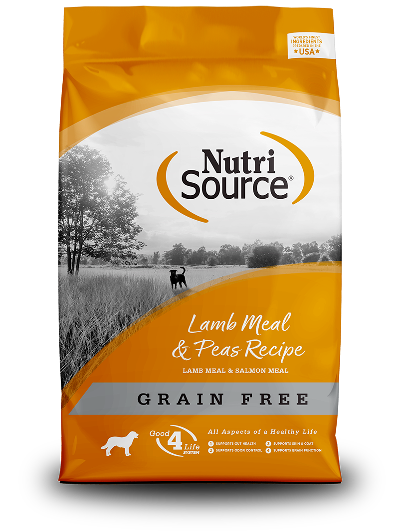 NUTRI SOURCE adulto -LIBRE DE CEREALES- (cordero & guisantes) 4LBS