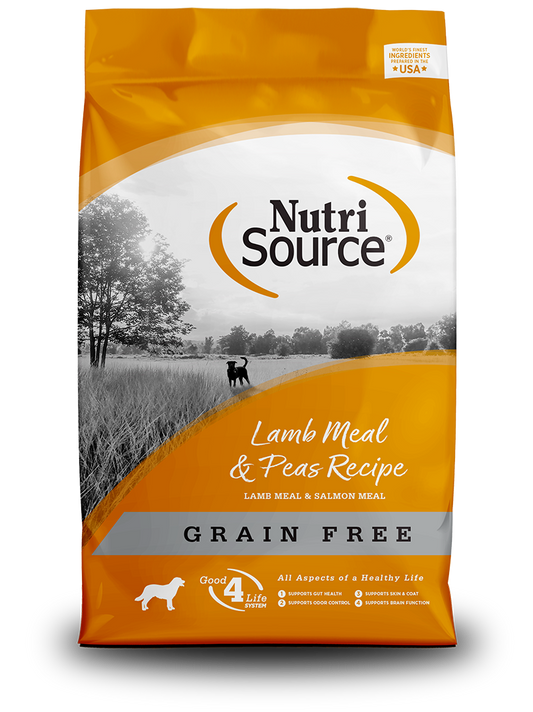 NUTRI SOURCE adulto -LIBRE DE CEREALES- (cordero & guisantes) 4LBS