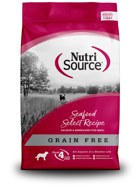 NUTRI SOURCE adulto -LIBRE DE CEREALES- (salmón & guisantes) 4LBS
