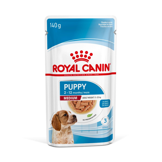 ROYAL CANIN -medium- cachorro -alimento húmedo- 140GR