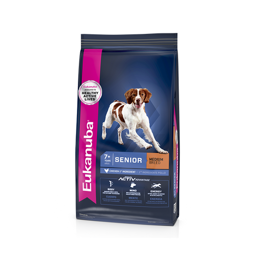 EUKANUBA adulto senior 7+ raza mediana 3.0KG