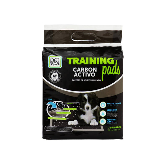 PET SPA | TAPETES HIGIENICOS CARBON ACTIVO 7 UND